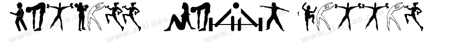Fitness Silhouettes字体转换